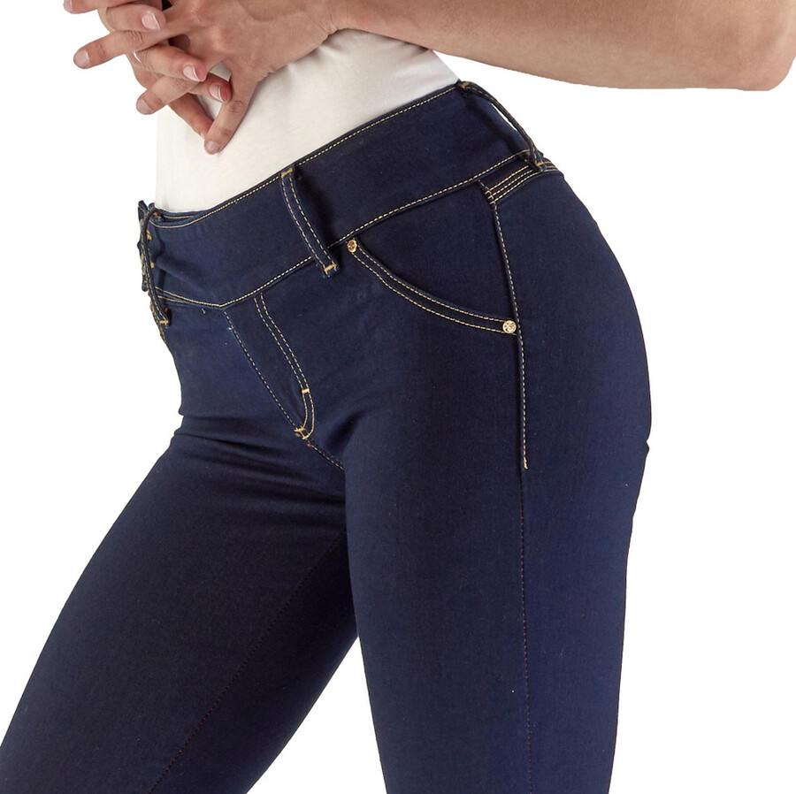lee damenjeans skinny mit breitem bund a52